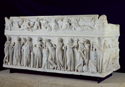 Sarcophagus with Frieze of the Nine Muses, c.160 AD by Roman